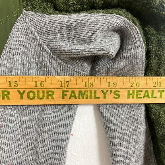 Prana Wool Blend Quilted Zinnia Full Zip Front Jacket Women's Size S Green Gray - Picture 4 of 7